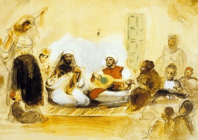 Jewish Musicians, c.1832 by Ferdinand Victor Eugene Delacroix